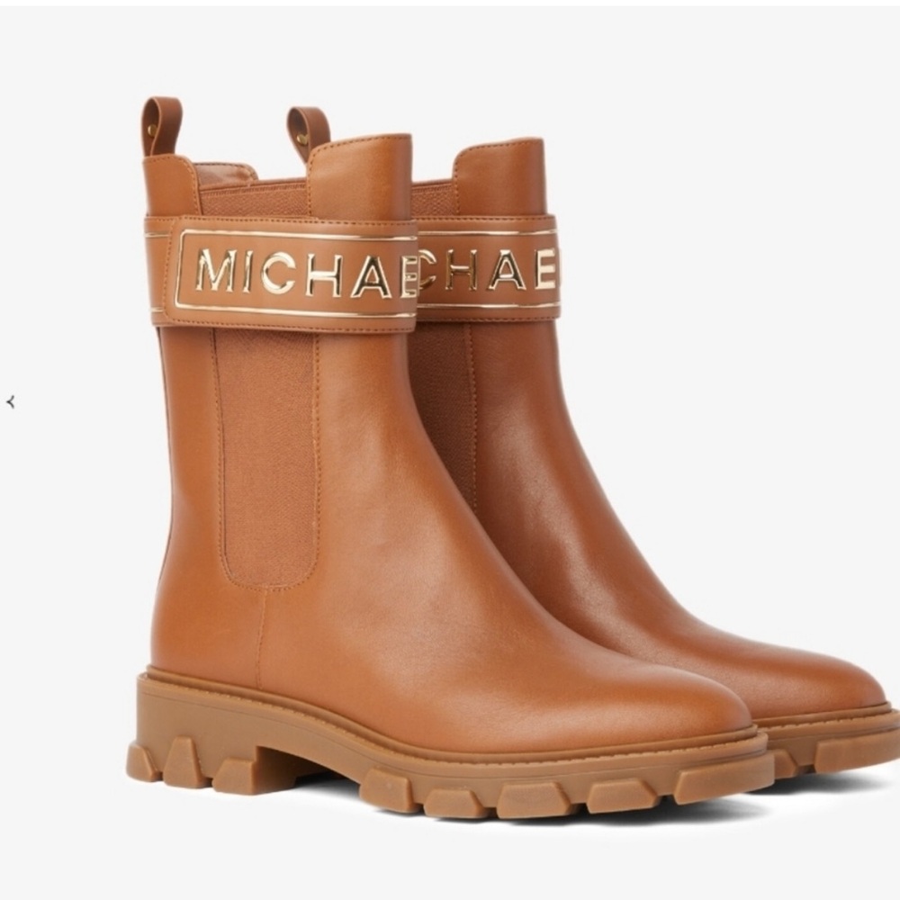 Michael Kors Ridley Cognac Chelsea Boot NWOT